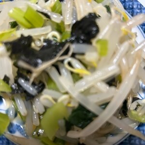 レンジで！もやしと小松菜の海苔和え